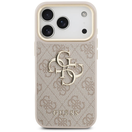 Funda para Apple iPhone 17 Pro, Guess, Big 4G Logo Classic, Rosa Dorado