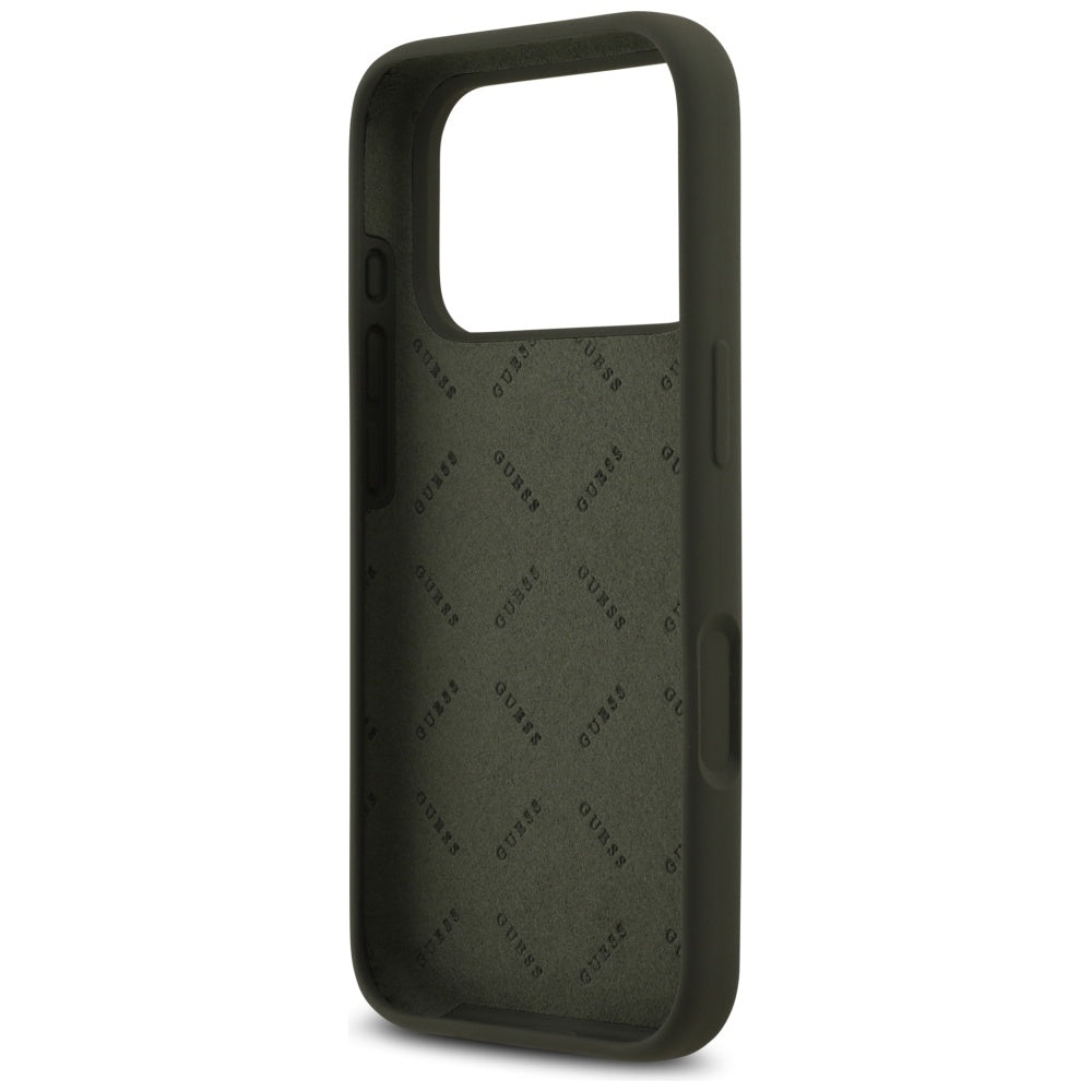 Funda para Apple iPhone 17 Pro, Guess, Big 4G Script, Kaki