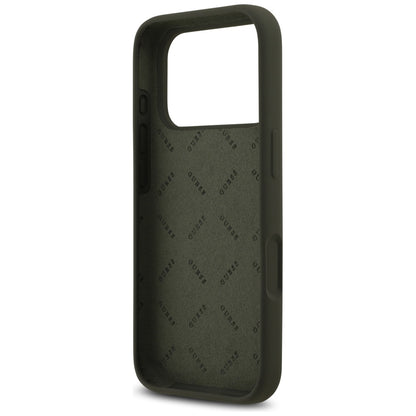 Funda para Apple iPhone 17 Pro, Guess, Big 4G Script, Kaki