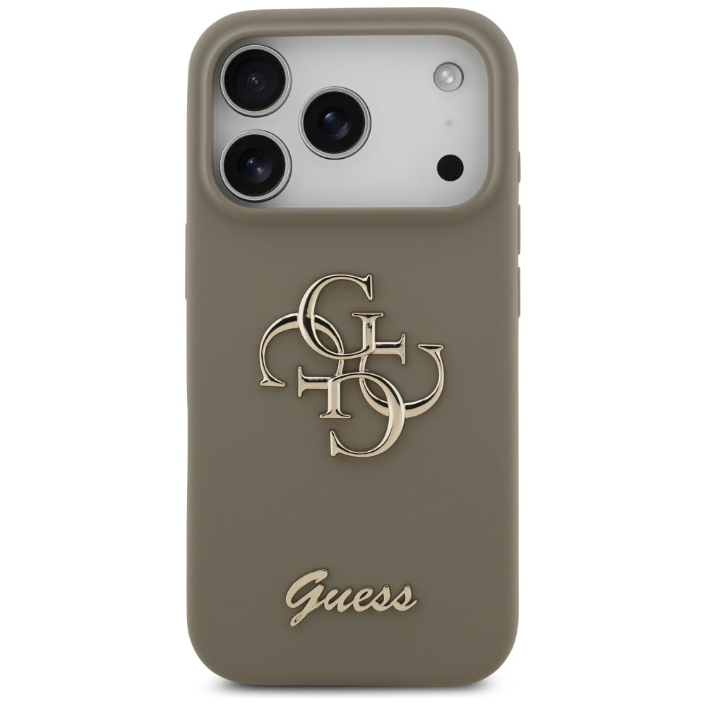 Funda para Apple iPhone 17 Pro, Guess, Big 4G Script, Marrón