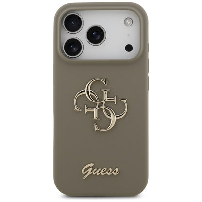 Funda para Apple iPhone 17 Pro, Guess, Big 4G Script, Marrón