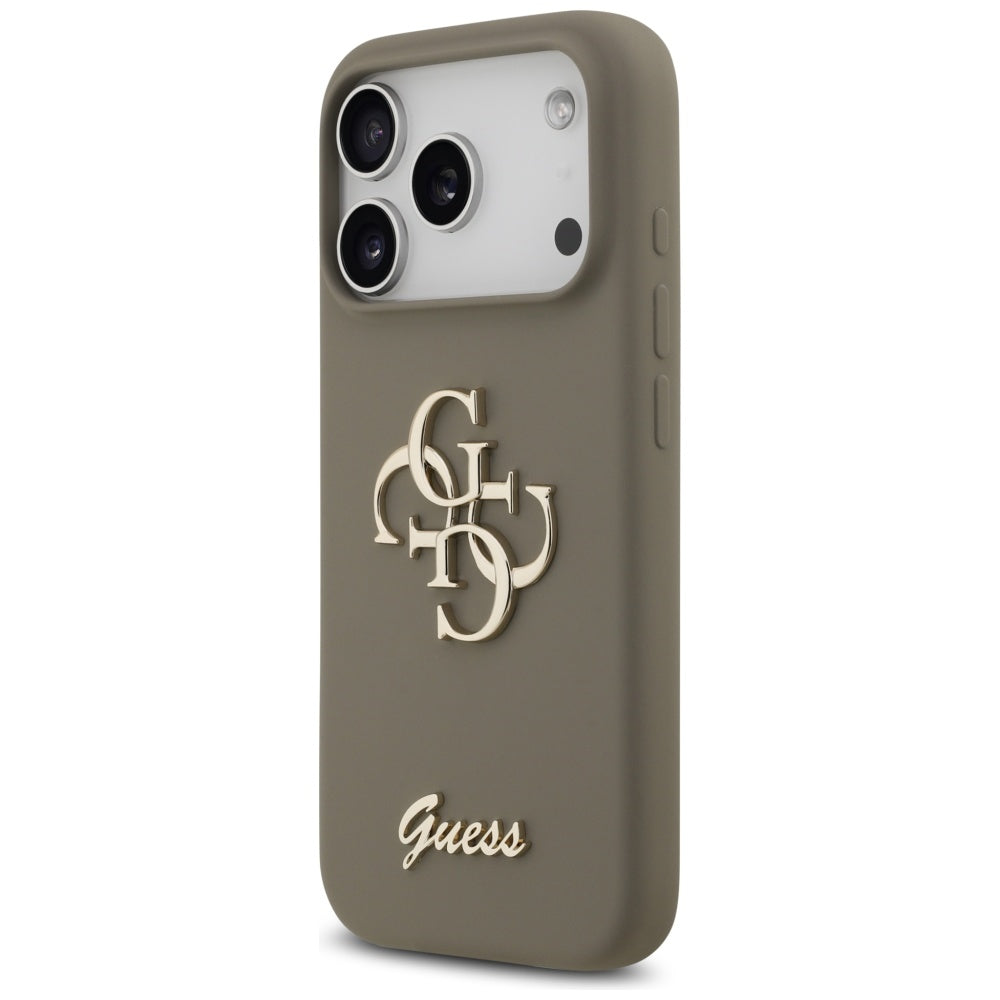 Funda para Apple iPhone 17 Pro, Guess, Big 4G Script, Marrón