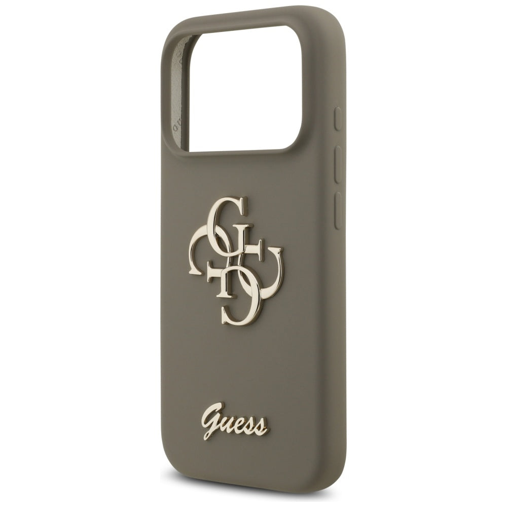Funda para Apple iPhone 17 Pro, Guess, Big 4G Script, Marrón