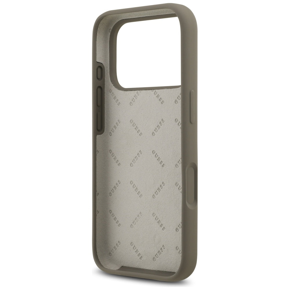Funda para Apple iPhone 17 Pro, Guess, Big 4G Script, Marrón