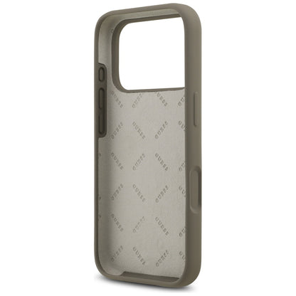 Funda para Apple iPhone 17 Pro, Guess, Big 4G Script, Marrón