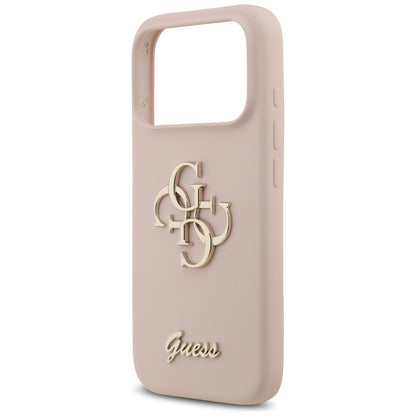Funda para Apple iPhone 17 Pro, Guess, Big 4G Script, Rosa Claro