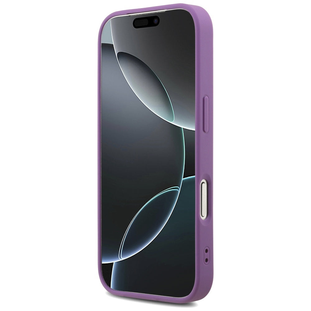 Funda para Apple iPhone 17 Pro, Guess, Fixed Glitter Big 4G, Morado