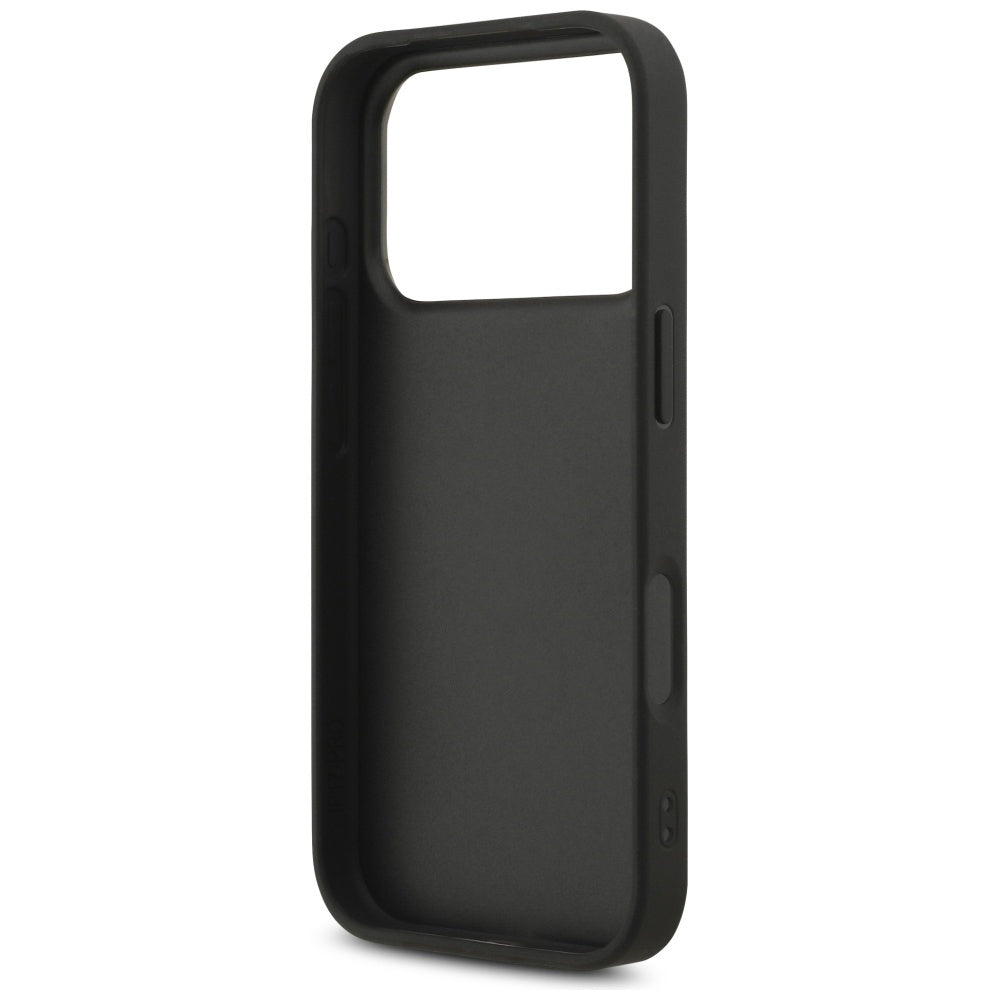 Funda para Apple iPhone 17 Pro, Guess, Fixed Glitter Big 4G, Negra