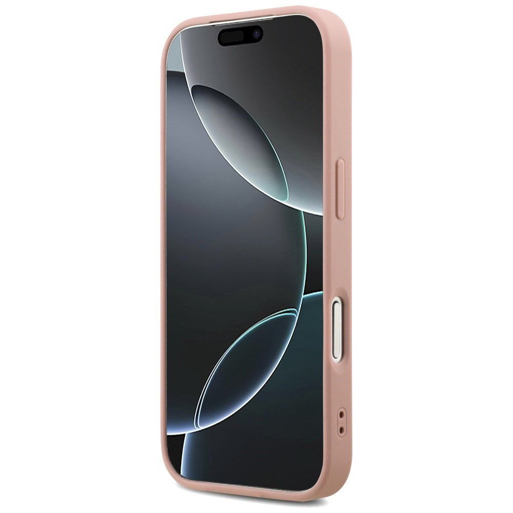 Funda para Apple iPhone 17 Pro, Guess, Fixed Glitter Big 4G, Rosa