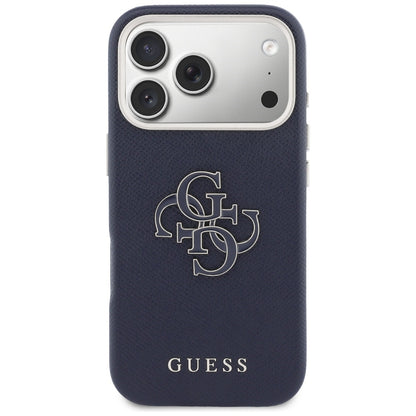 Funda para Apple iPhone 17 Pro, Guess, Resin Logo, Azul