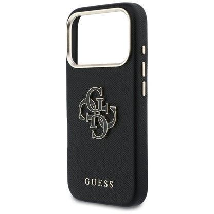 Funda para Apple iPhone 17 Pro, Guess, Resin Logo, Negra