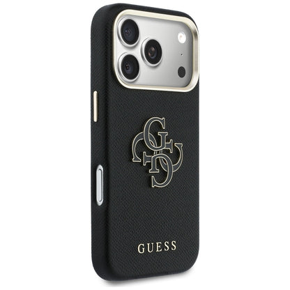 Funda para Apple iPhone 17 Pro, Guess, Resin Logo, Negra