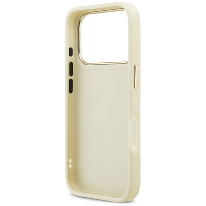 Funda para Apple iPhone 17 Pro, Karl Lagerfeld, Script Logo, Beige