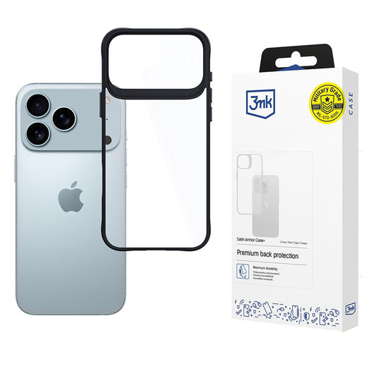 Funda para Apple iPhone 17 Pro Max, 3MK, Satin Armor Case+, Negra.