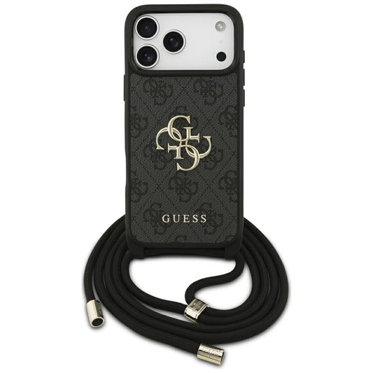 Funda para Apple iPhone 17 Pro Max, Guess, 4G CBDY Big Logo con Correa, Negra