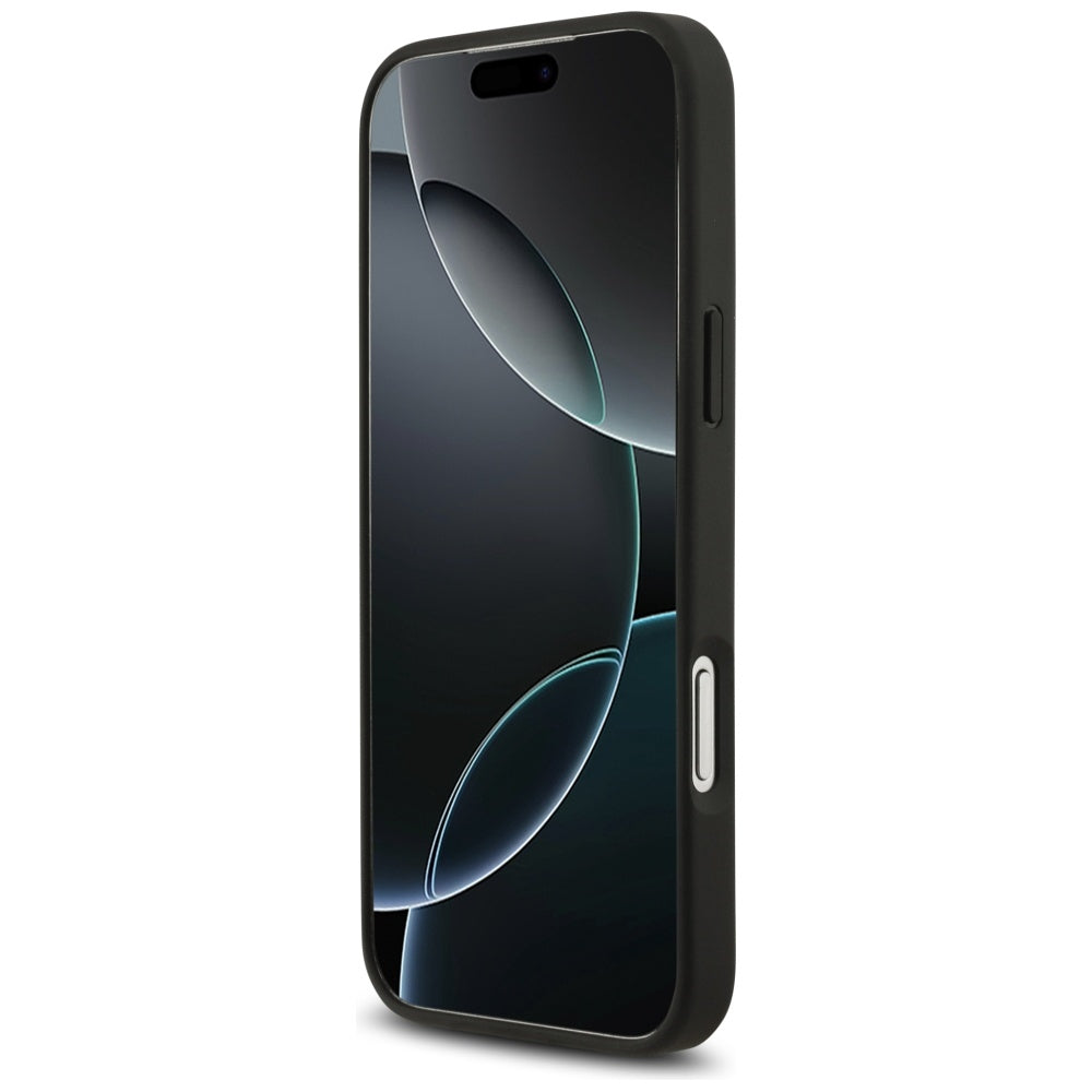 Funda para Apple iPhone 17 Pro Max, Guess, 4G Ring Stand, Negra