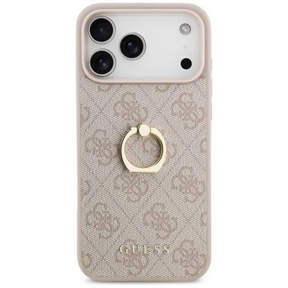 Funda para Apple iPhone 17 Pro Max, Guess, 4G Ring Stand, Rosa