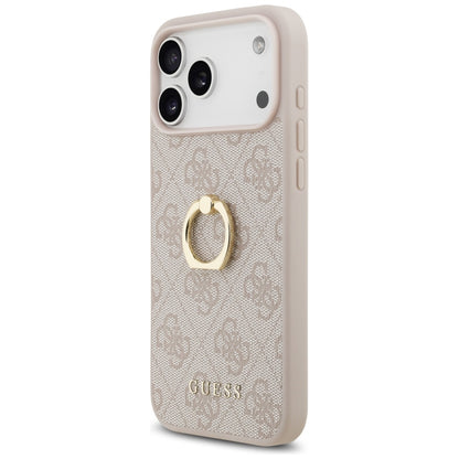 Funda para Apple iPhone 17 Pro Max, Guess, 4G Ring Stand, Rosa