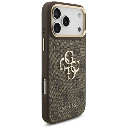 Funda para Apple iPhone 17 Pro Max, Guess, Big 4G Classic Logo with Big Strap, Marrón