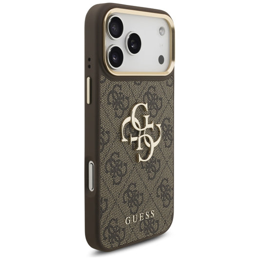 Funda para Apple iPhone 17 Pro Max, Guess, Big 4G Classic Logo with Big Strap, Marrón