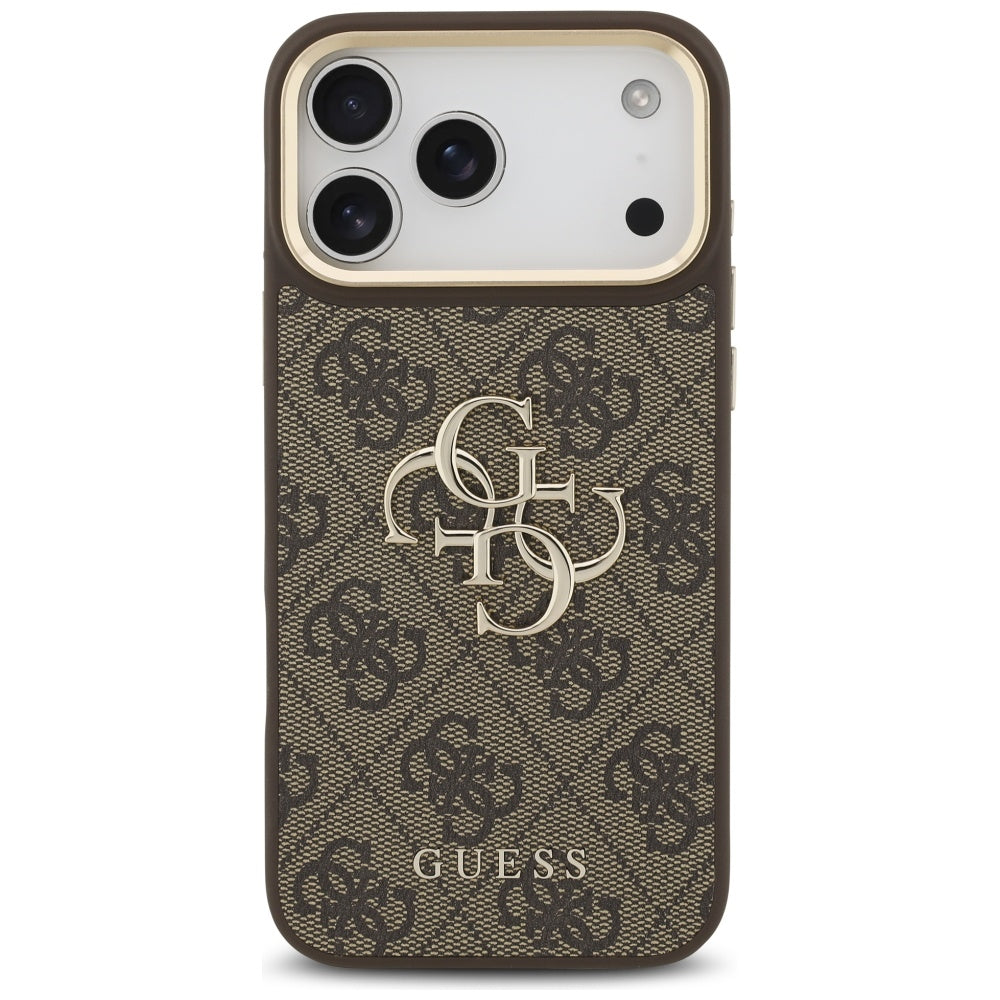 Funda para Apple iPhone 17 Pro Max, Guess, Big 4G Classic Logo with Big Strap, Marrón