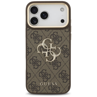 Funda para Apple iPhone 17 Pro Max, Guess, Big 4G Classic Logo with Big Strap, Marrón