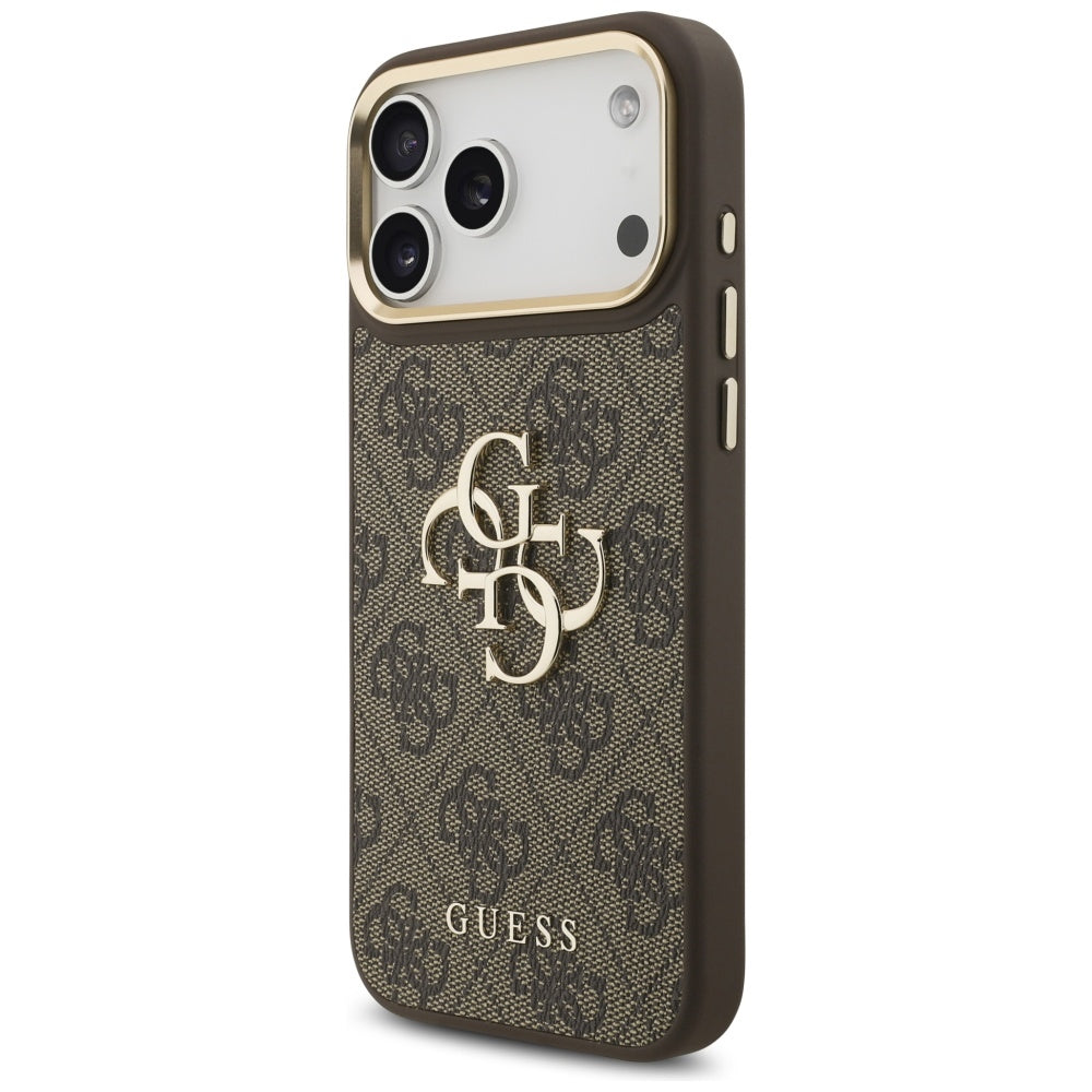 Funda para Apple iPhone 17 Pro Max, Guess, Big 4G Classic Logo with Big Strap, Marrón