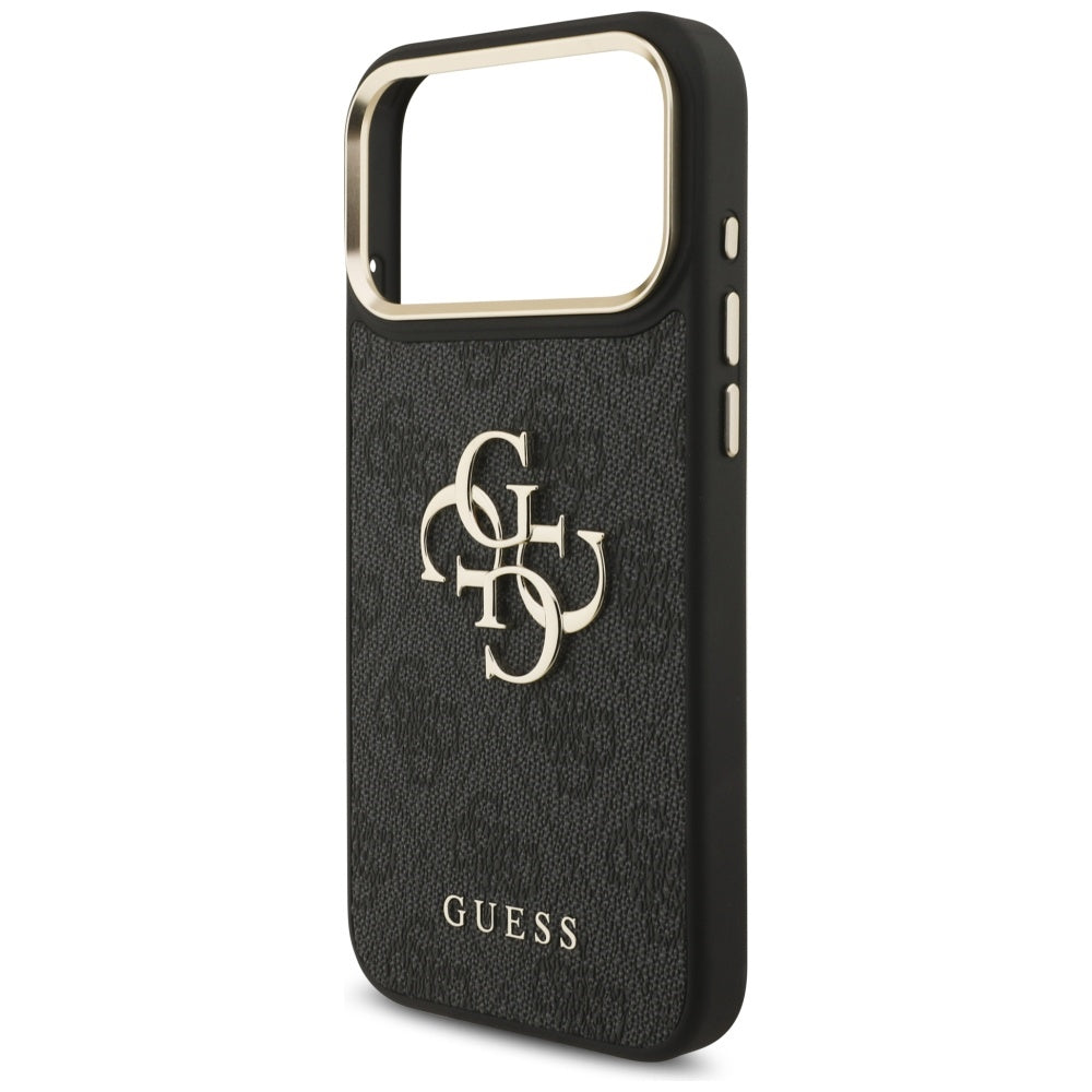 Funda para Apple iPhone 17 Pro Max, Guess, Big 4G Classic Logo with Big Strap, Negra