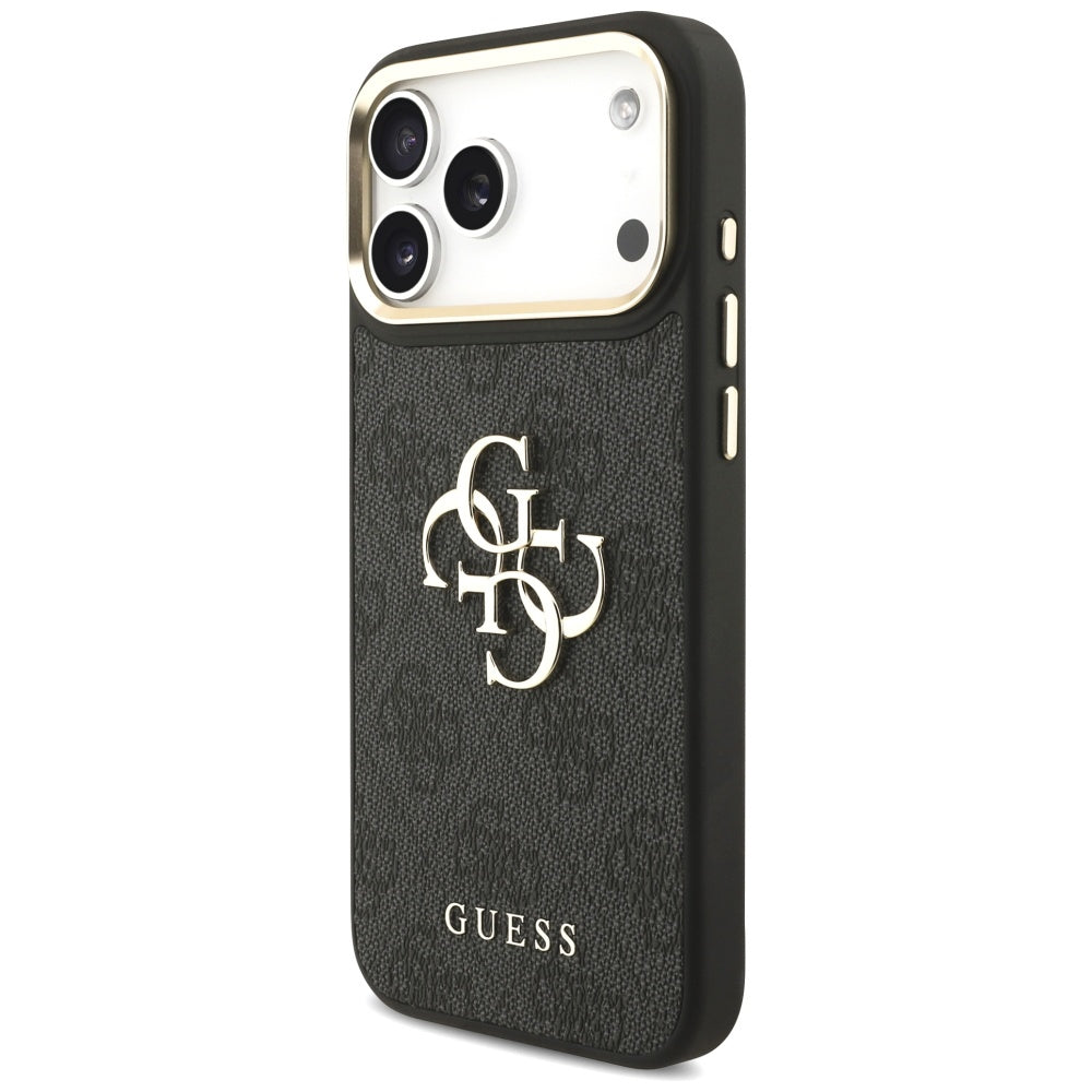 Funda para Apple iPhone 17 Pro Max, Guess, Big 4G Classic Logo with Big Strap, Negra