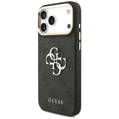 Funda para Apple iPhone 17 Pro Max, Guess, Big 4G Classic Logo with Big Strap, Negra