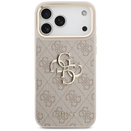 Funda para Apple iPhone 17 Pro Max, Guess, Big 4G Classic Logo with Big Strap, Rosa