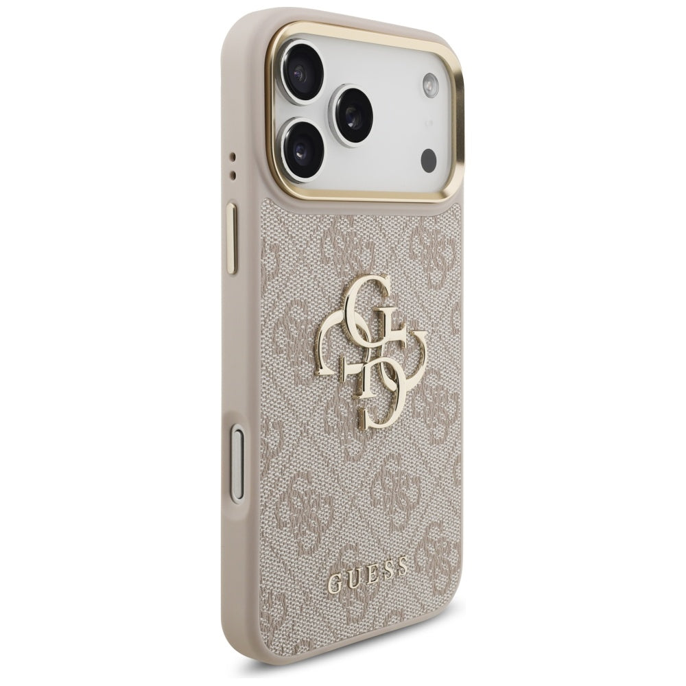 Funda para Apple iPhone 17 Pro Max, Guess, Big 4G Classic Logo with Big Strap, Rosa