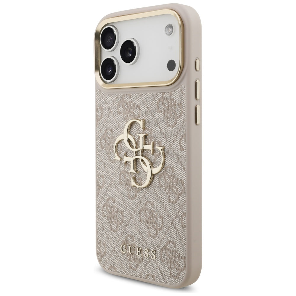 Funda para Apple iPhone 17 Pro Max, Guess, Big 4G Classic Logo with Big Strap, Rosa