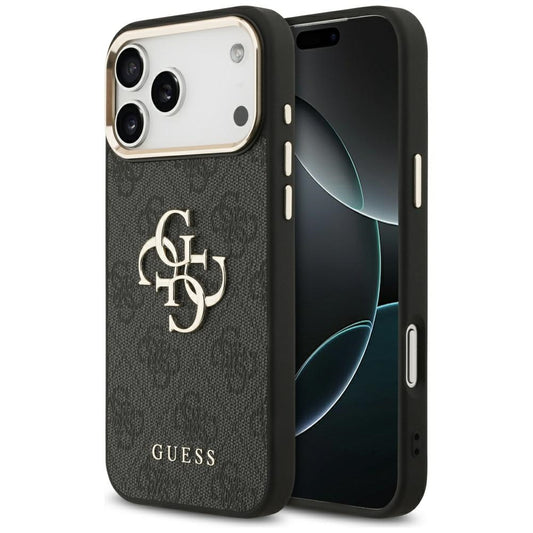Funda para Apple iPhone 17 Pro Max, Guess, Big 4G Logo Classic, Negra Dorada