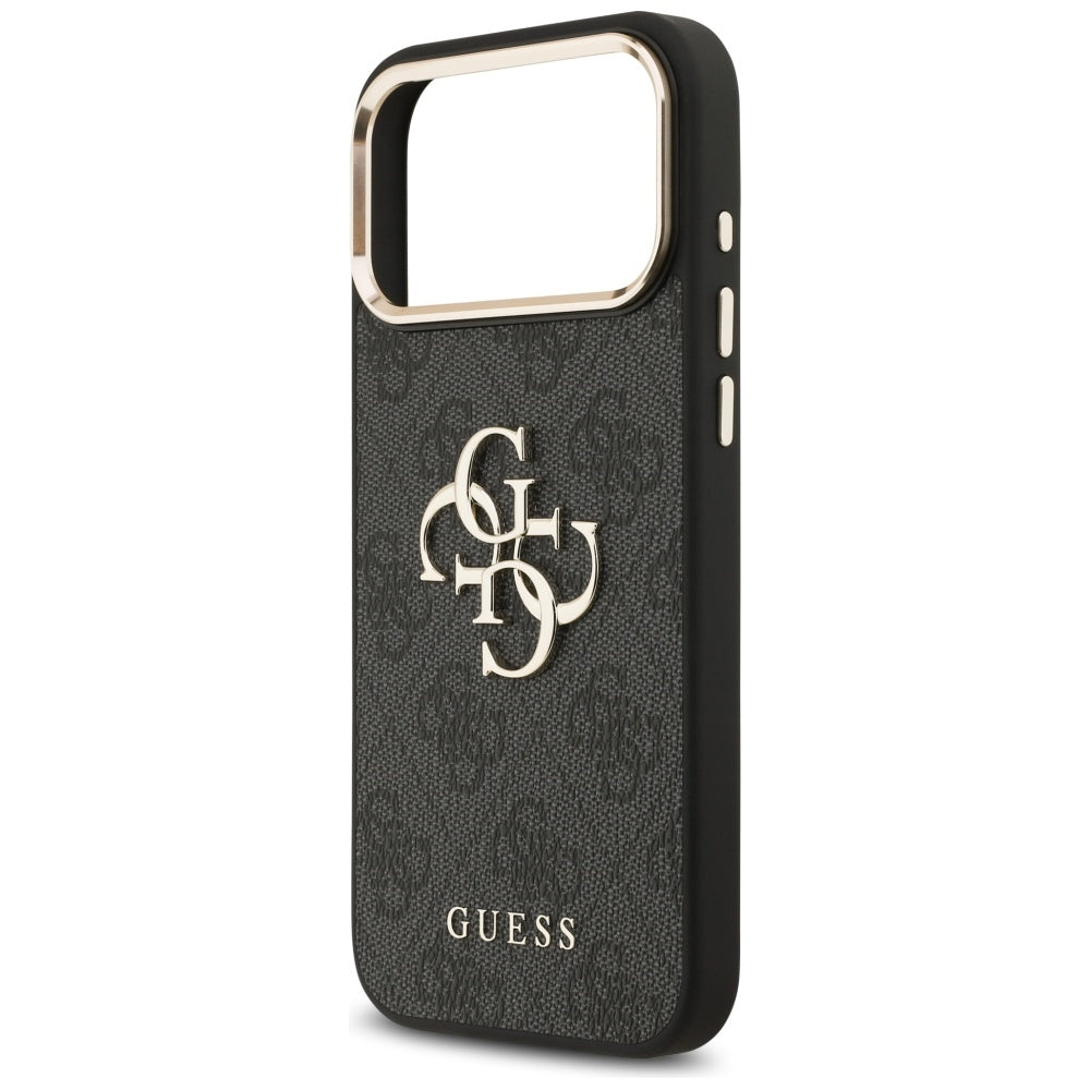 Funda para Apple iPhone 17 Pro Max, Guess, Big 4G Logo Classic, Negra Dorada