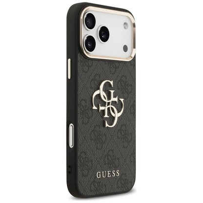 Funda para Apple iPhone 17 Pro Max, Guess, Big 4G Logo Classic, Negra Dorada