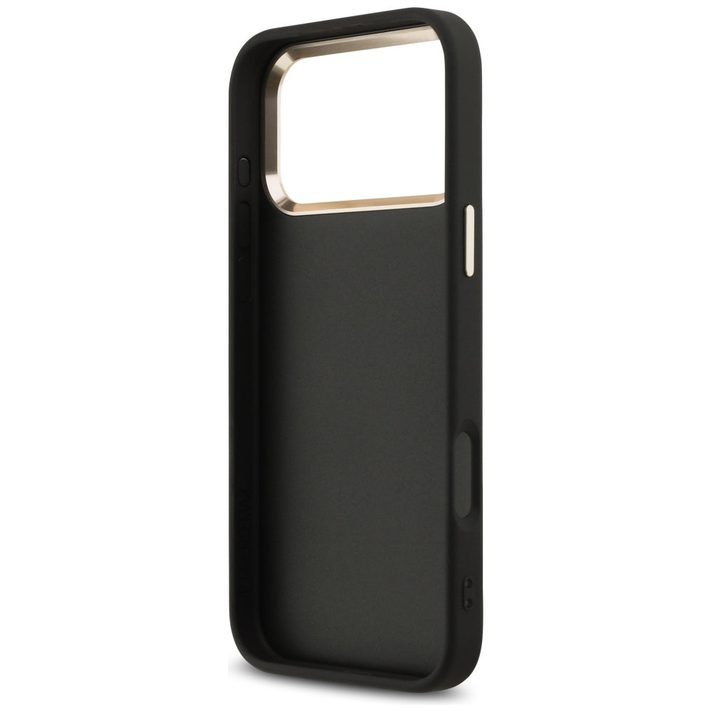 Funda para Apple iPhone 17 Pro Max, Guess, Big 4G Logo Classic, Negra Dorada