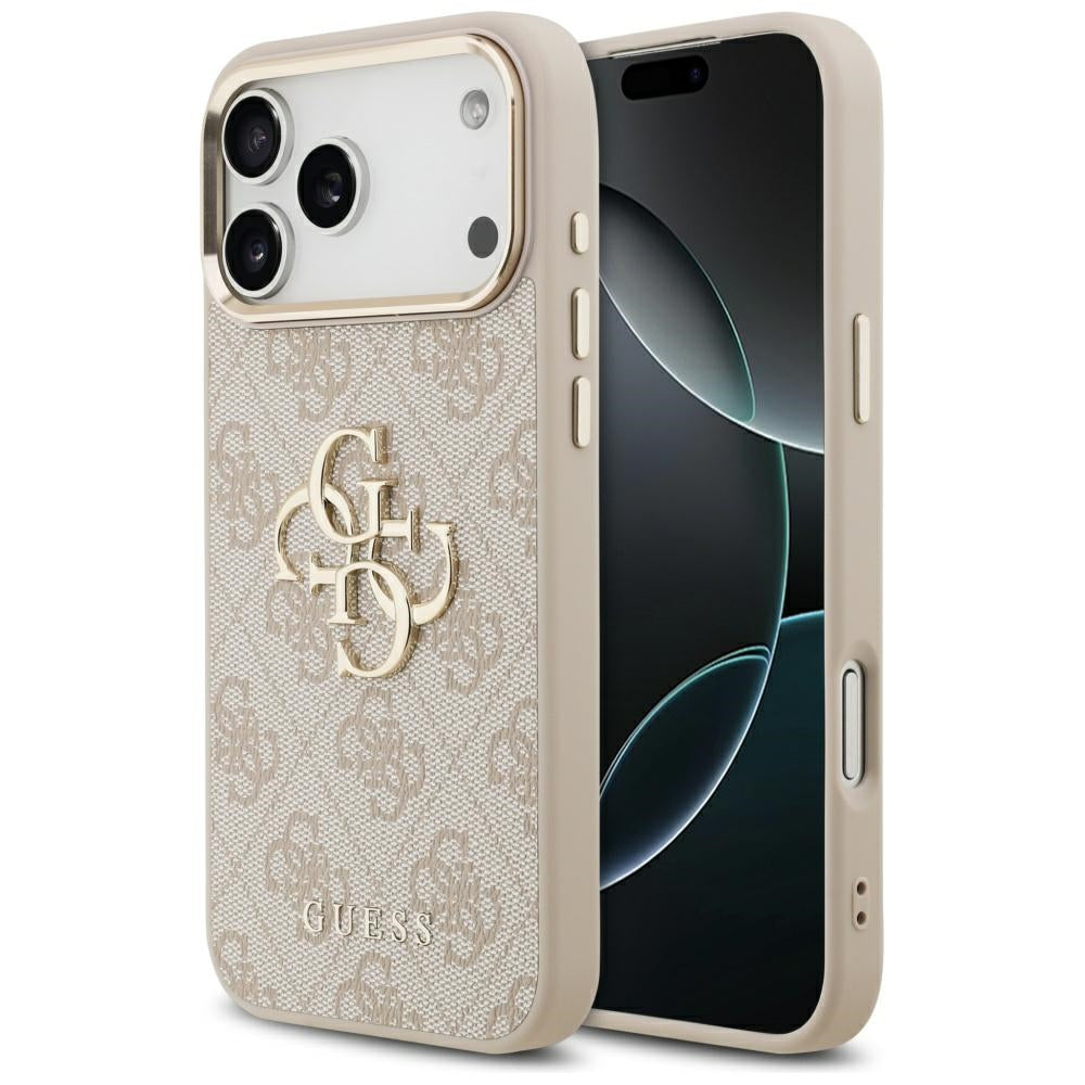 Funda para Apple iPhone 17 Pro Max, Guess, Big 4G Logo Classic, Rosa Dorado