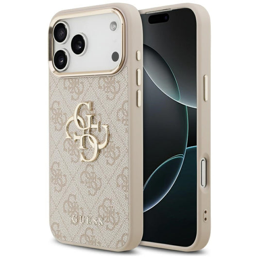 Funda para Apple iPhone 17 Pro Max, Guess, Big 4G Logo Classic, Rosa Dorado