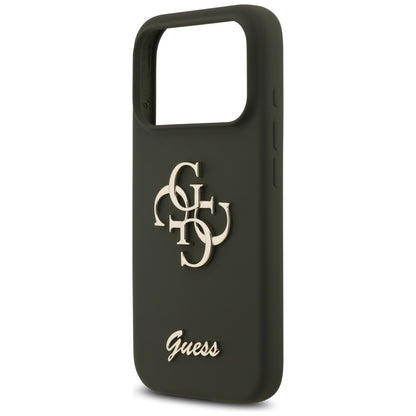 Funda para Apple iPhone 17 Pro Max, Guess, Big 4G Script, Kaki