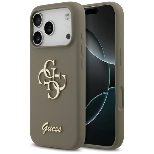 Funda para Apple iPhone 17 Pro Max, Guess, Big 4G Script, Marrón