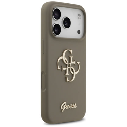 Funda para Apple iPhone 17 Pro Max, Guess, Big 4G Script, Marrón