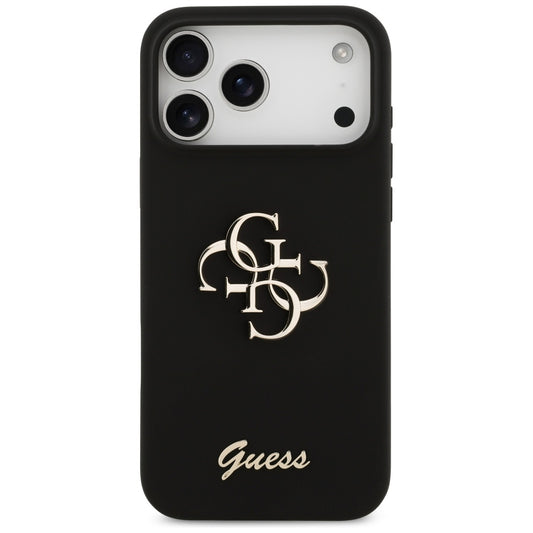Funda para Apple iPhone 17 Pro Max, Guess, Big 4G Script, Negra