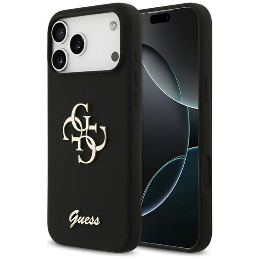 Funda para Apple iPhone 17 Pro Max, Guess, Big 4G Script, Negra