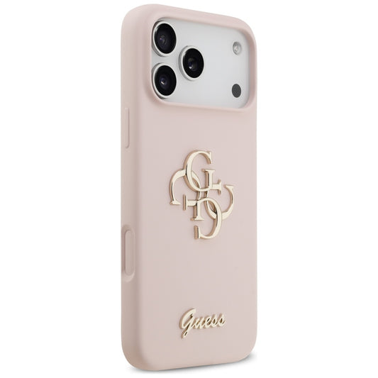 Funda para Apple iPhone 17 Pro Max, Guess, Big 4G Script, Rosa Claro