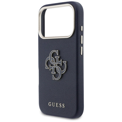 Funda para Apple iPhone 17 Pro Max, Guess, Resin Logo, Azul