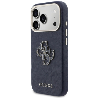 Funda para Apple iPhone 17 Pro Max, Guess, Resin Logo, Azul