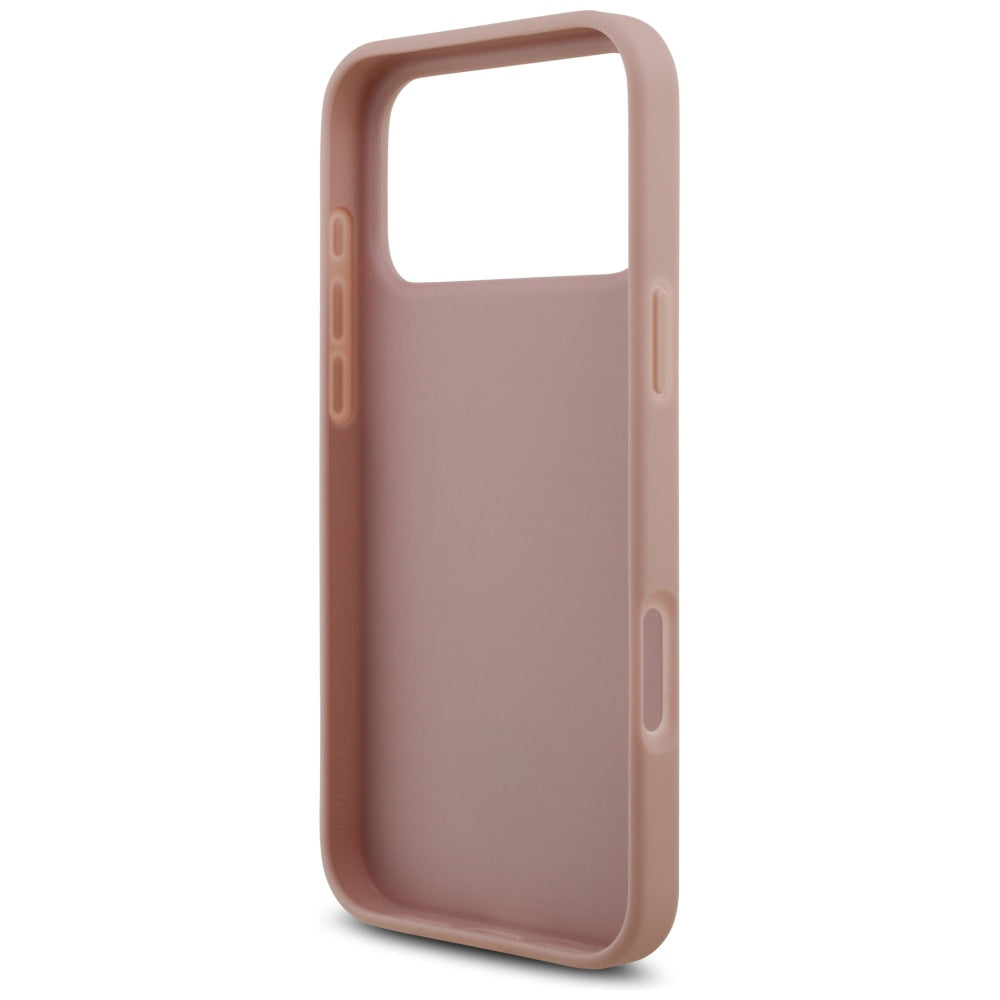 Funda para Apple iPhone 17 Pro Max, Guess, Rhinestone Triangle Logo, Rosa