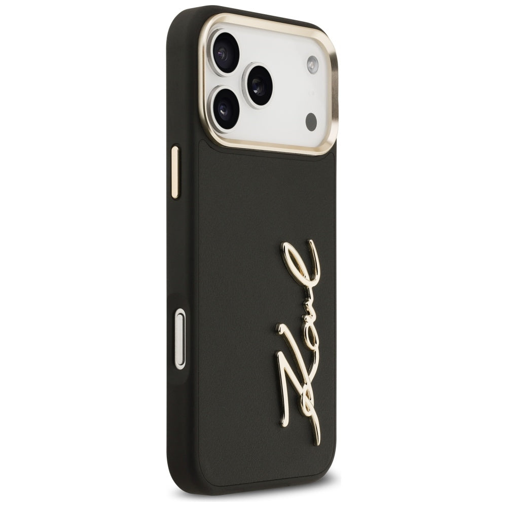 Funda para Apple iPhone 17 Pro Max, Karl Lagerfeld, Script Logo, Negra