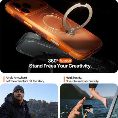 Funda para Apple iPhone 17 Pro Max, Torras, Ostand Spin Air, Gris